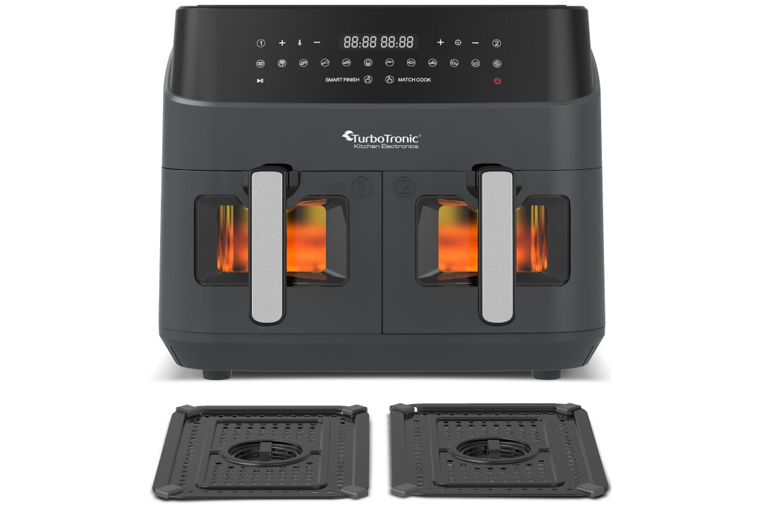 Frytkownica beztłuszczowa TURBOTRONIC TT-DAF6W Czarny zestaw akcesoria komplet wyposazenie