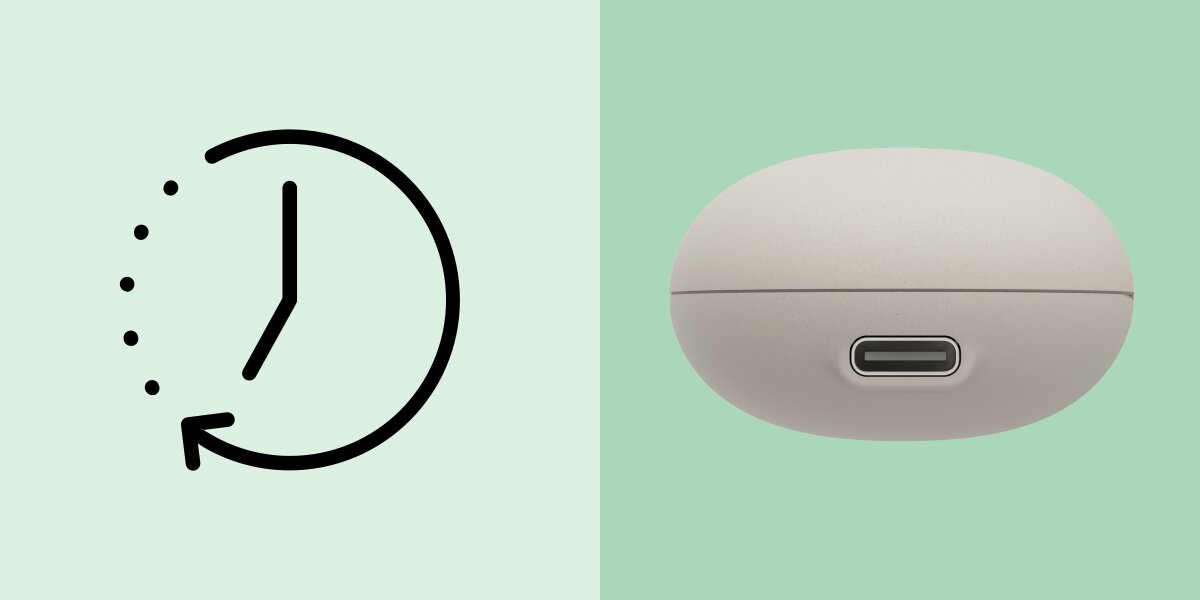 Długi czas pracy, Etui ładujące z USB-C, etui ładujące z portem USB-C