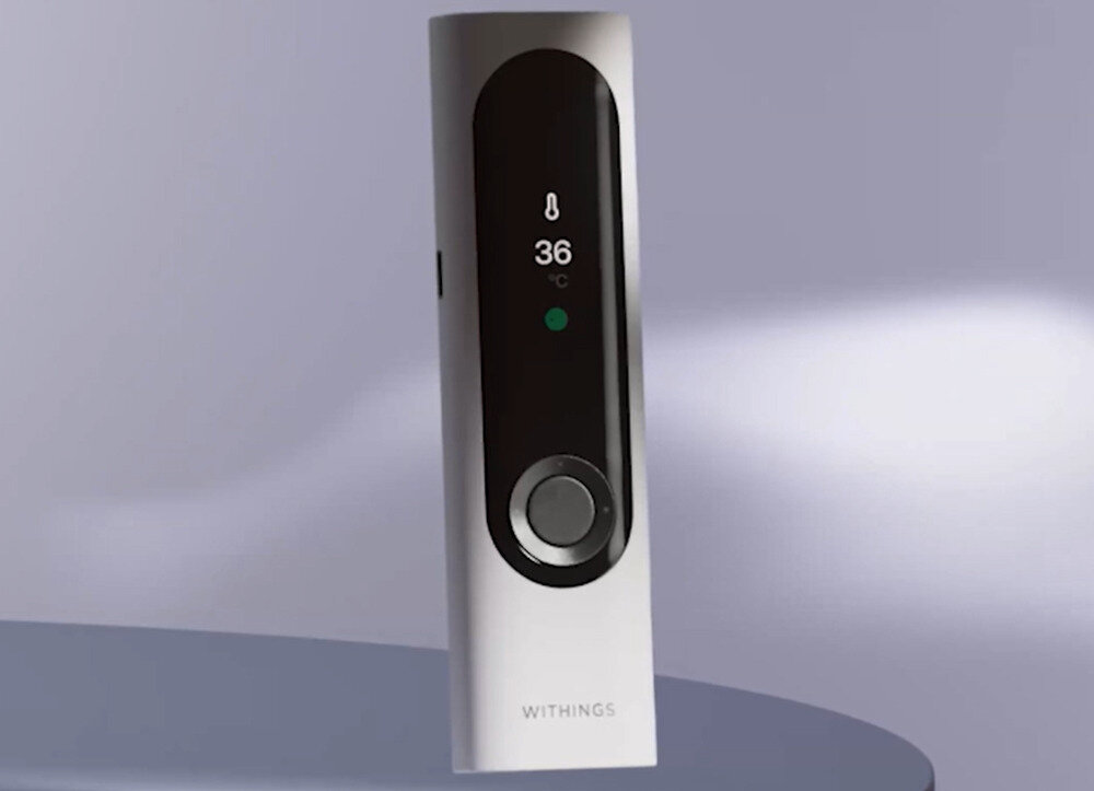 Urządzenie wielofunkcyjne WITHINGS Beamo kontrola oddychania Cyfrowy stetoskop dźwięki płuc i serca łatwo udostępnisz lekarzowi poziom tlenu we krwi i tętno Pomiar temperatury trwa kilka sekund Automatyczne wykrywanie tętnicy skroniowej szybki pomiar gorączki Cyfrowy stetoskop z membraną silikonową i czujnikiem piezoelektrycznym