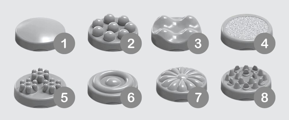 Masażer antycellulitowy ALPHA AMC-01 8 wymiennych końcówek, dopasowanie końcówek do potrzeb, różne fukcje