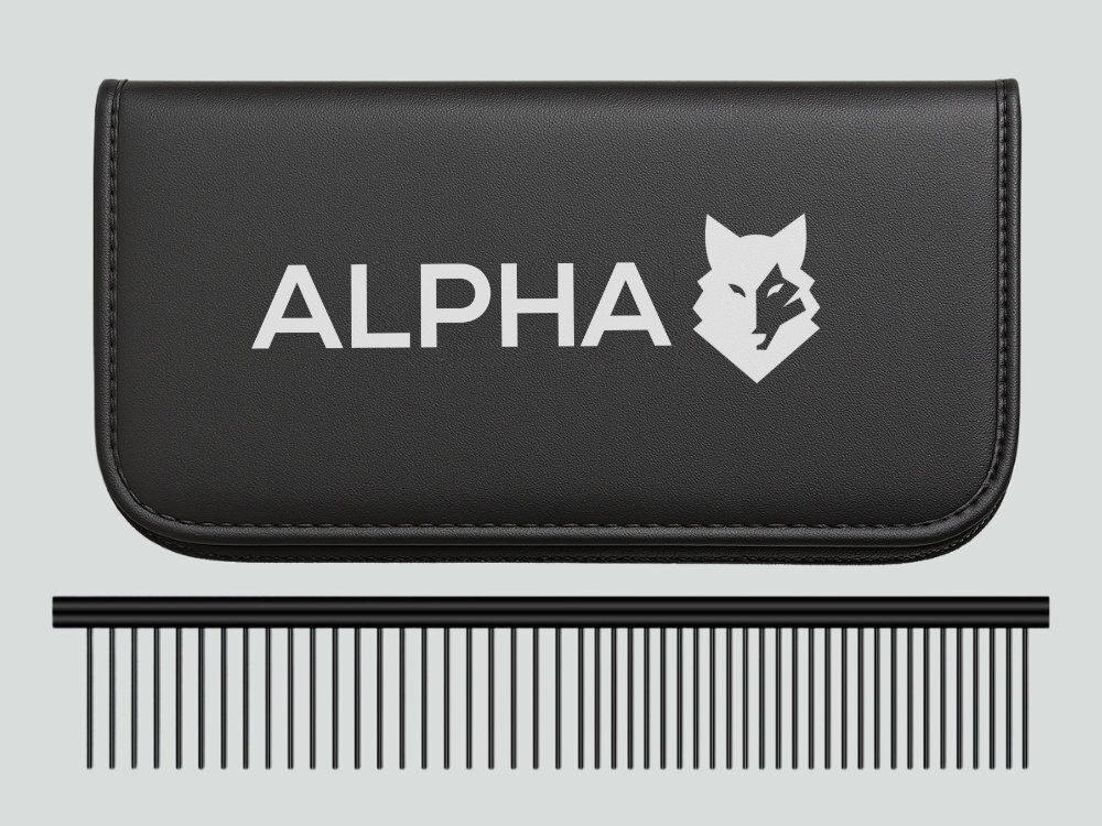 Zestaw do pielęgnacji sierści ALPHA DG-01 5 Rozczesywanie i stylizacja Dwustronny grzebień z metalowymi ząbkami podszerstek i zanieczyszczenia Gęstsza strona rzadsza łatwe rozplątywanie kołtunów ochrona skóra podrażnienie