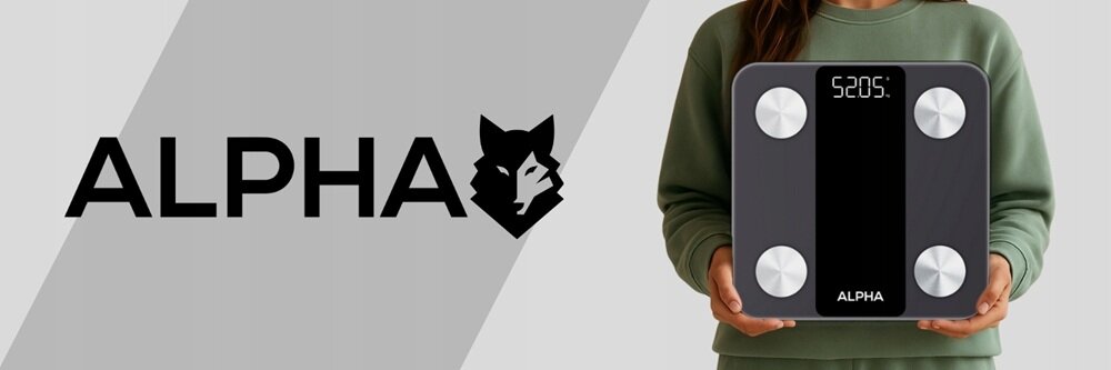 Waga łazienkowa ALPHA Smart Scale 3 Czarny kv początek opisu