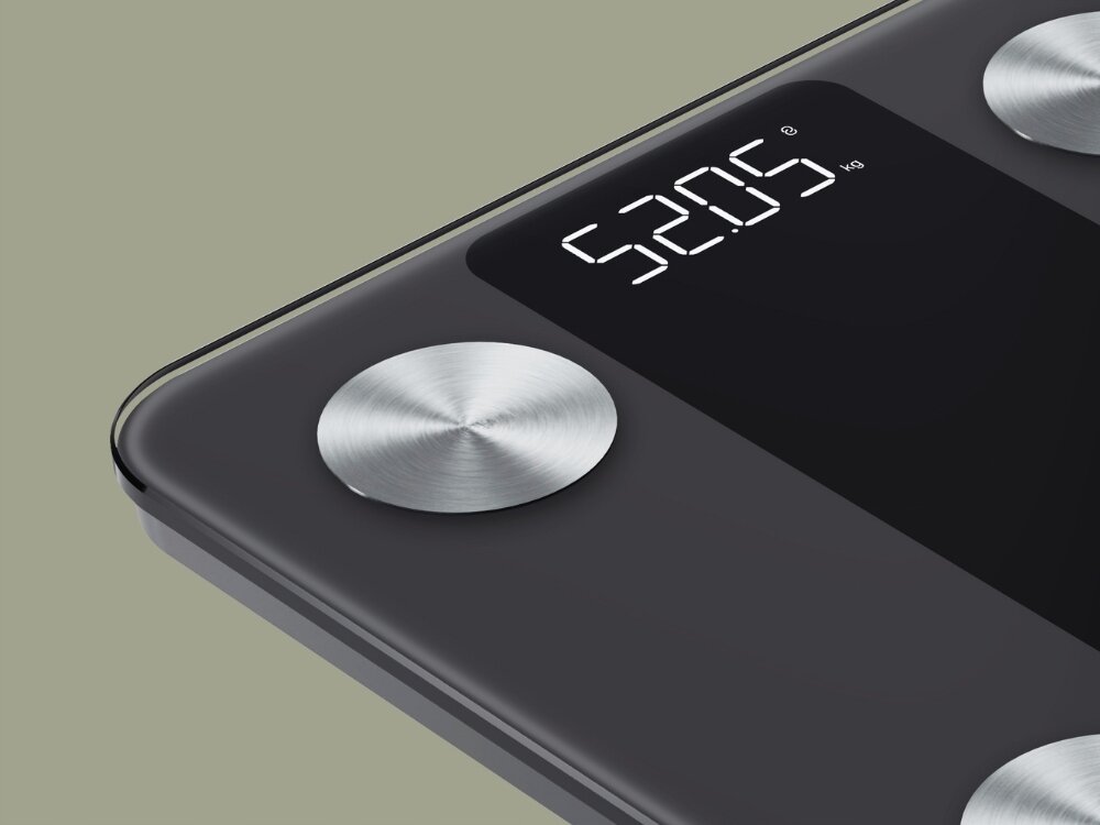 Waga łazienkowa ALPHA Smart Scale 3 Czarny rozpoznawanie użytkowników, tryb ważenia, obsługa do 24 profilów, łatwiejsze korzystanie