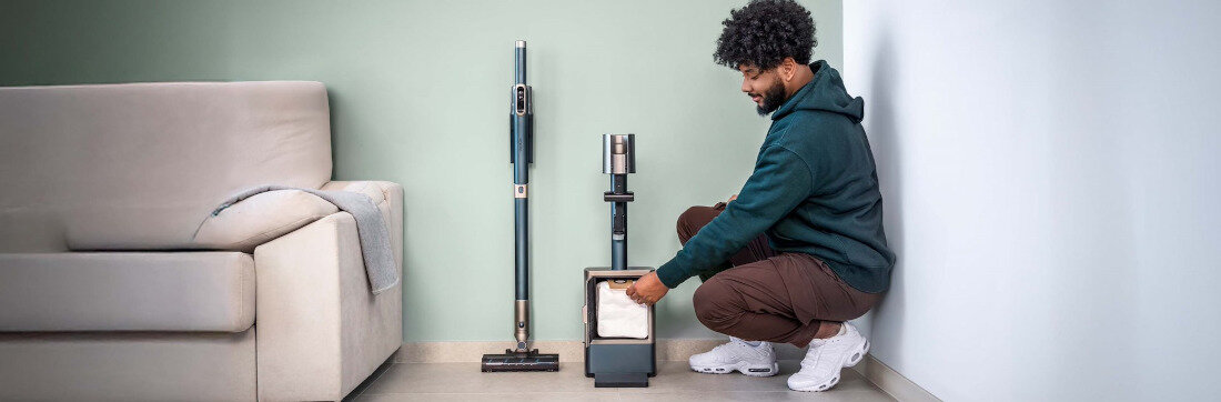 Odkurzacz CECOTEC Scoba 2100 Station Higiena bez dotykania kurzu Automatyczna stacja opróżniająca ogranicza kontakt z alergenami i pyłkami ulga dla alergików i wszystkich