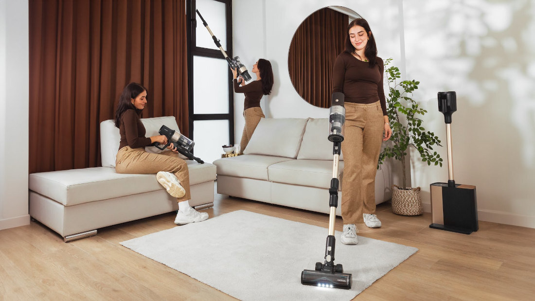 Odkurzacz CECOTEC Conga Rockstar 5500 Hurricane Station Flex wygląd design prezentacja wizualizacja Maksymalna moc i higiena w domu Moc i higiena bez wysiłku