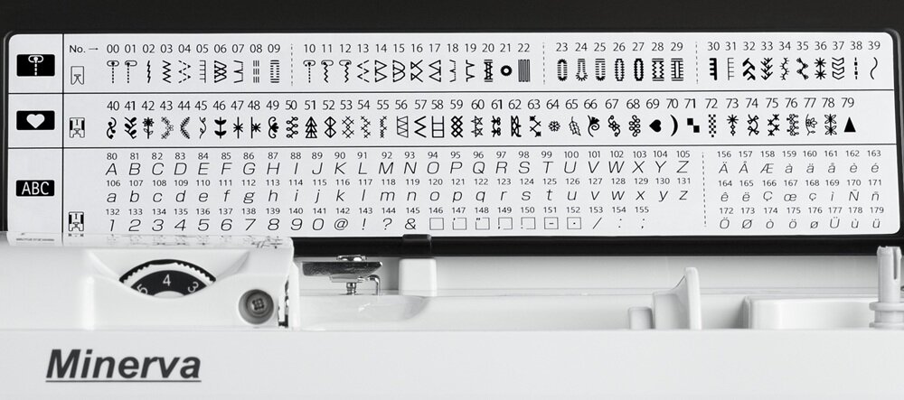 Maszyna do szycia MINERVA TouchDecor 200 programów ściegowych, szybkie poprawki, różne ściegi, do różnych rodzajów materiałów