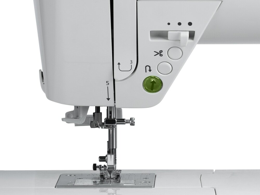 Maszyna do szycia MINERVA TouchDecor regulacja docisku stopki, do różnych grubości, bez zagnieceń, trwałe i równe przeszycia