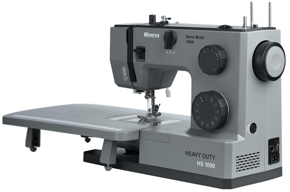Maszyna do szycia MINERVA HS1000 Heavy Duty mocny silnik, metalowa konstrukcja, również do  grubszych materiałów, nie przeskakuje, nie zacina się