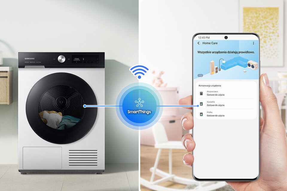 Aplikacja SmartThings umożliwia zapobieganie awariom dzięki wyświetlanym powiadomieniom i funkcjom diagnozowania usterek Aplikacja SmartThings umożliwia zapobieganie awariom dzięki wyświetlanym powiadomieniom i funkcjom diagnozowania usterek