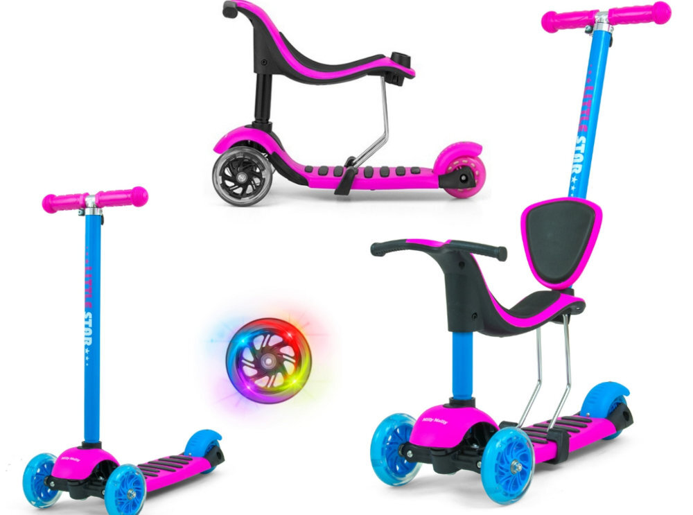 Hulajnoga dla dzieci MILLY MALLY Scooter sterowanie balansowanie koordynacja regulacja koła ruch