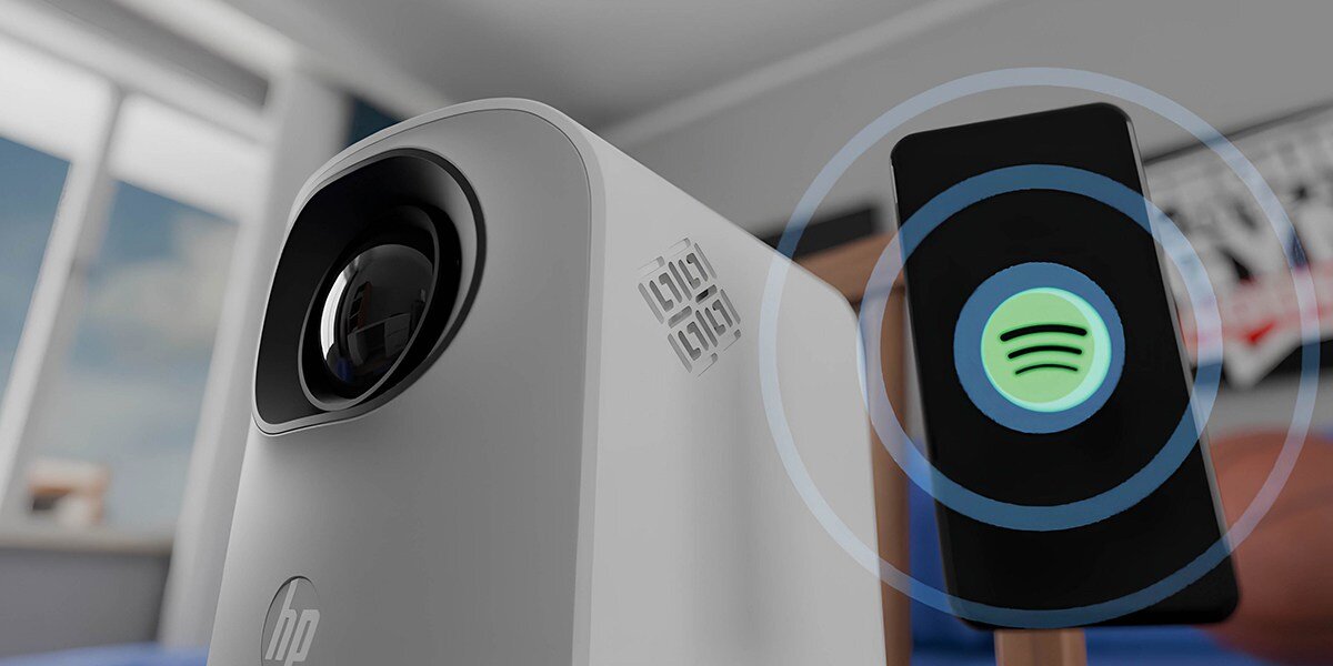 Projektor HP CC360 - Bezprzewodowa wygoda, Wi-Fi, Bluetooth 5.0, Pamięć 32 GB i 2 GB RAM, projektor, smartfon