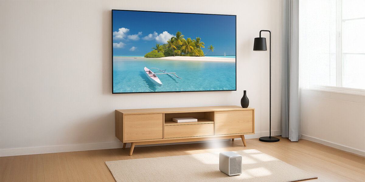 Ekran projekcyjny HP GATS FS90R projektory TR kompatybilność biuro edukacja, ekran projekcyjny zawieszony na ścianie w pomieszczeniu