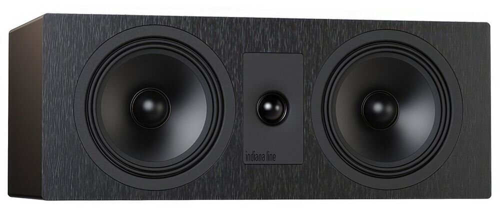 Zestaw stereo YAMAHA RX-V4A + INDIANA LINE Tesi 5 + Tesi 7 + Tesi 2, kolumna centralna Tesi 7, 160 mm, 26 mm, 93 dB, kolumna po skosie na białym tle