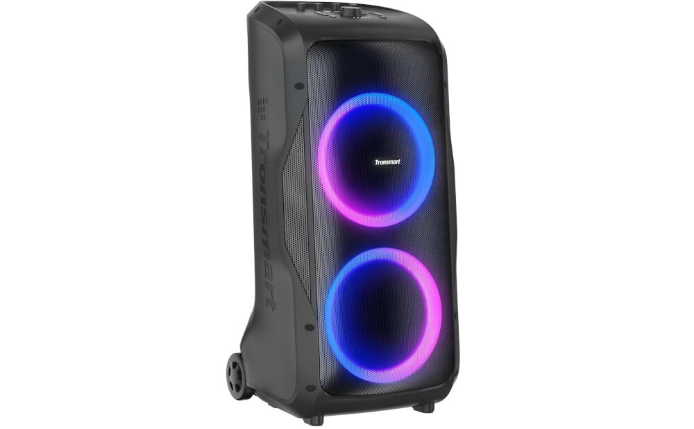 Power Audio TRONSMART Halo 300 podstawka na telefon tablet wygodne sterowanie, power audio po skosie na białym tle