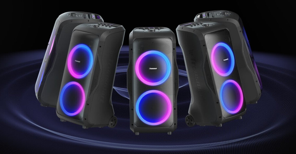 Power Audio TRONSMART Halo 300 scena dźwiękowa 270 stopni równomierne nagłośnienie, power audio w różnych pozycjach odchylenia