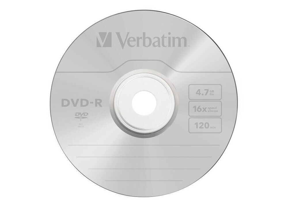 Płyta VERBATIM DVD-R, 4.7 GB, 16x (10 szt.)
                płyta w opakowaniu stabilność powtarzalność działania bezpieczne przechowywanie danych