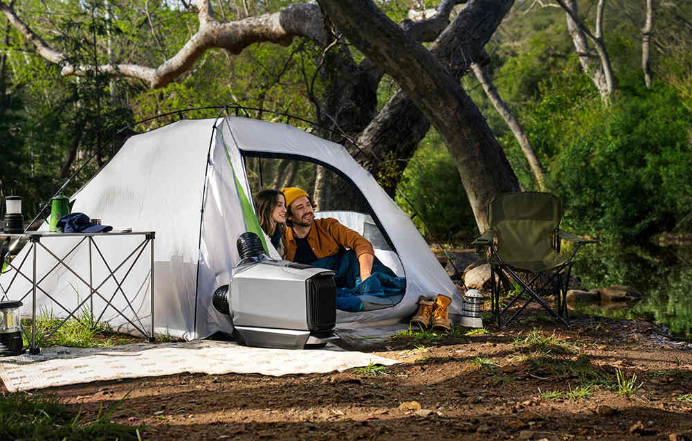 Klimatyzator przenośny ECOFLOW Wave 3 + akumulator zdjecie lifestyle Ekologiczne rozwiązanie ekologiczny czynnik chłodniczy R290 technologie mogą iść w parze z troską o środowisko