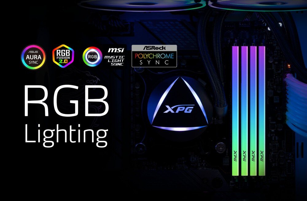 Pamięć RAM ADATA XPG Spectrix D35G RGB 16GB (2x8GB) 3600MHz podświetlenie dostosowanie efekty aplikacja