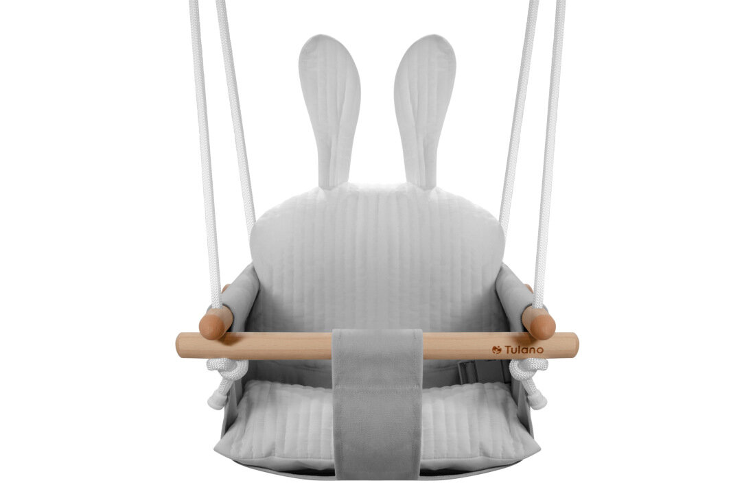 Huśtawka dla dzieci TULANO Hop 30 Szary Zabawa i rozwój w jednym radość i odprężenie Rytmiczne bujanie układ odpowiedzialny za równowagę i koordynację ruchową wspieranie rozwoju psychoruchowego