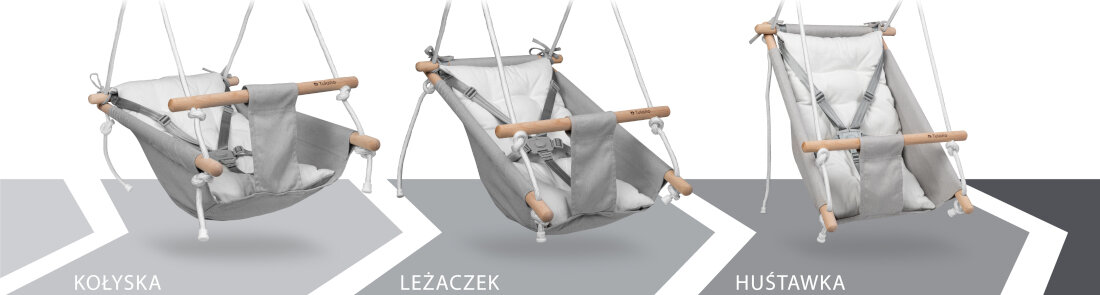 Huśtawka dla dzieci TULANO Hop 40 Szary Wygląd design wizualizacja prezentacja Dla Twojego dziecka