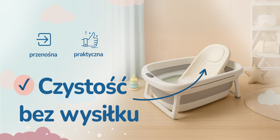 Składana podpórka do kąpieli dla niemowląt MOMINI BathBuddy Beige Czystość bez wysiłku wykonanie z szybkoschnącego i higienicznego materiału