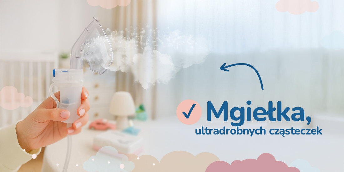 Inhalator nebulizator MOMINI Nebueasy Mgiełka, która leczy terapia przebiega komfortowo antybiotyki, sterydy, sól fizjologiczną oraz inne leki wziewne certyfikowany wyrób medyczny z materiałów wolnych od bisfenolu (BPA) i ftalanów