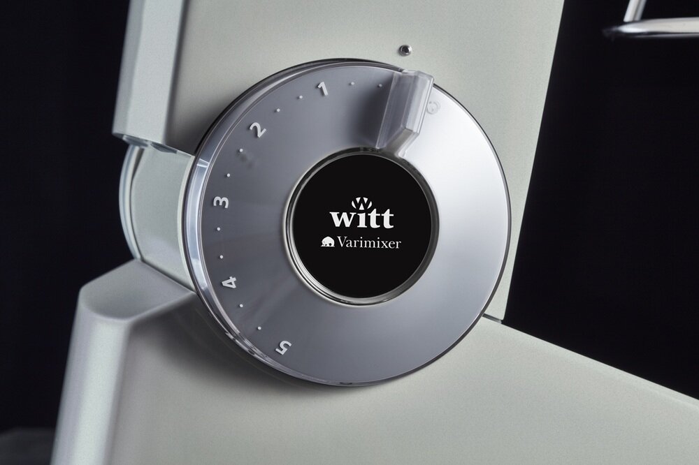 Robot kuchenny planetarny WITT Varimixer Teddy Szary-mat ciche brzmienie, regulacja prędkości, funkcjonalność