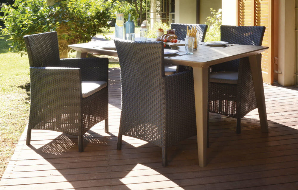 Fotel ALLIBERT Iowa 215520 sofa niewielkie rozmiary wymiar 62 x 60 x 89 cm obciążenie do 110 kg