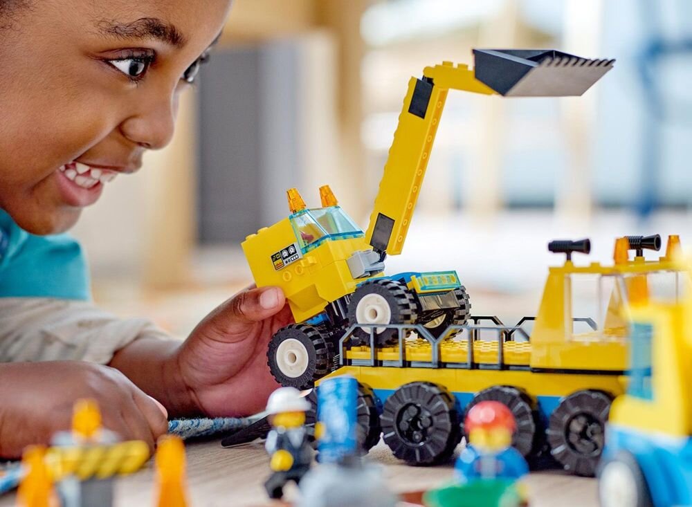 LEGO City Ciężarówki i dźwig z kulą wyburzeniową 60391 klocki elementy zabawa łączenie figurki akcesoria figurka zestaw