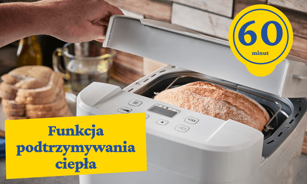 Wypiekacz do chleba RUSSELL HOBBS 27260-56 Funkcja podtrzymywania ciepła czas spokojne śniadanie ciepły posiłek