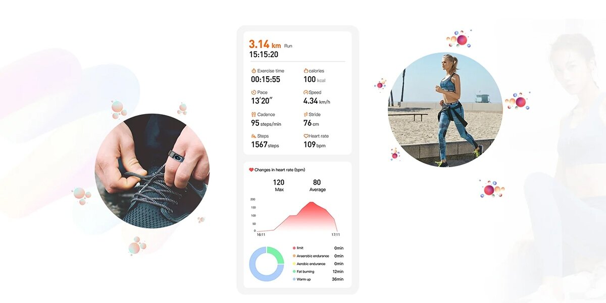 Smartring IMIKI Ring screeny z apki, czujniki kroki pomiary  
