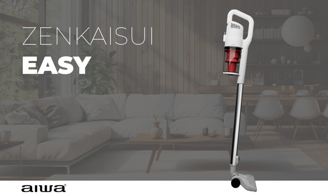 Odkurzacz AIWA ZenkaiSui Easy AVC600 Wygoda i porządek  zdjęcie lifestyle prezentacja odkurzacza