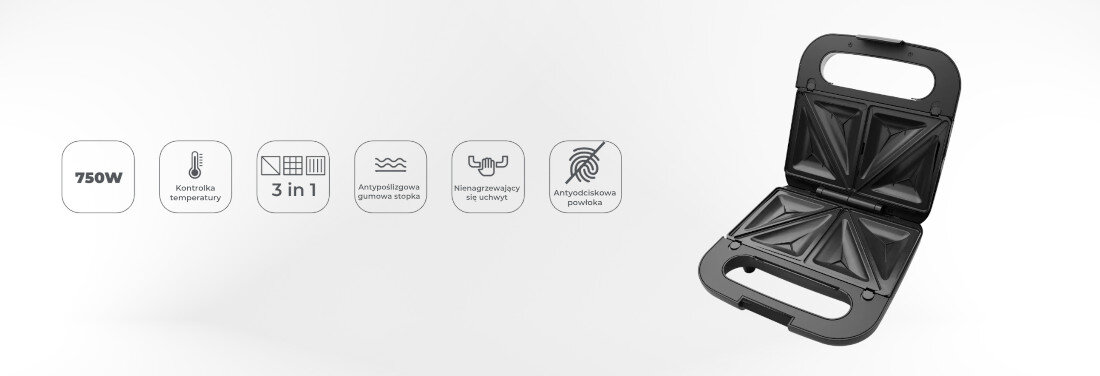 Grill elektryczny AIWA Kamado ASM-1500G Wymienne płyty wymienne płyty grzewcze z powłoką zapobiegającą przywieraniu łatwe czyszczenie gotowanie łatwe czyszczenie i przyjemne gotowanie forma do gofrów gładka płyta grillowa tłoczona do tostów lampki kontrolne