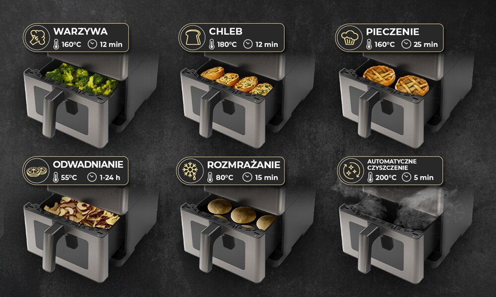 Air Fryer Frytkownica beztłuszczowa AIWA Kumadi AFR-8000