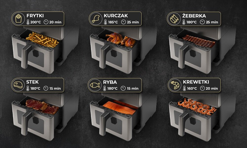 Air Fryer Frytkownica beztłuszczowa AIWA Kumadi AFR-8000