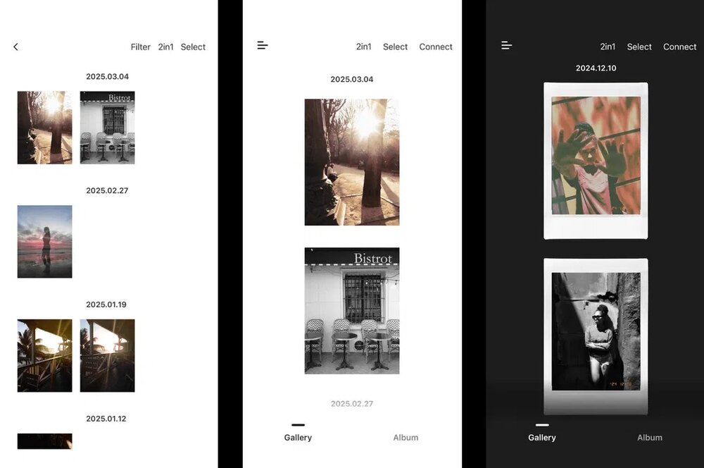 Aparat FUJIFILM X half aplikacja screeny zdjęcia