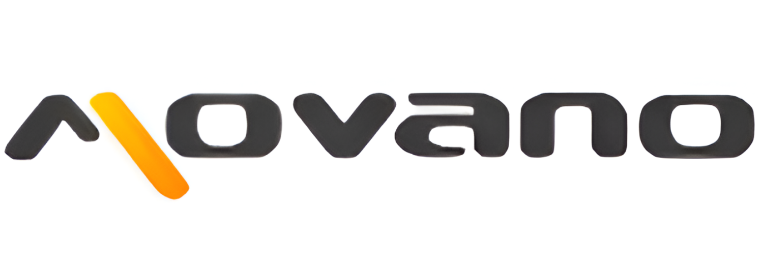 Logo z napisem \'Movano\' z charakterystycznym pomarańczowym elementem przy literze \'M\'.