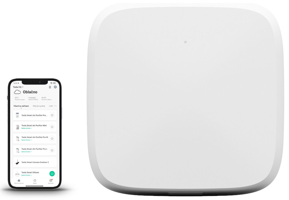 Czujnik temperatury i wilgotności TESLA TSL-SEN-TAH aplikacja mobilna TESLA Smart monitoring warunkow atmosferycznych w czasie rzeczywistym powiadomienia na telefon pelna kontrola