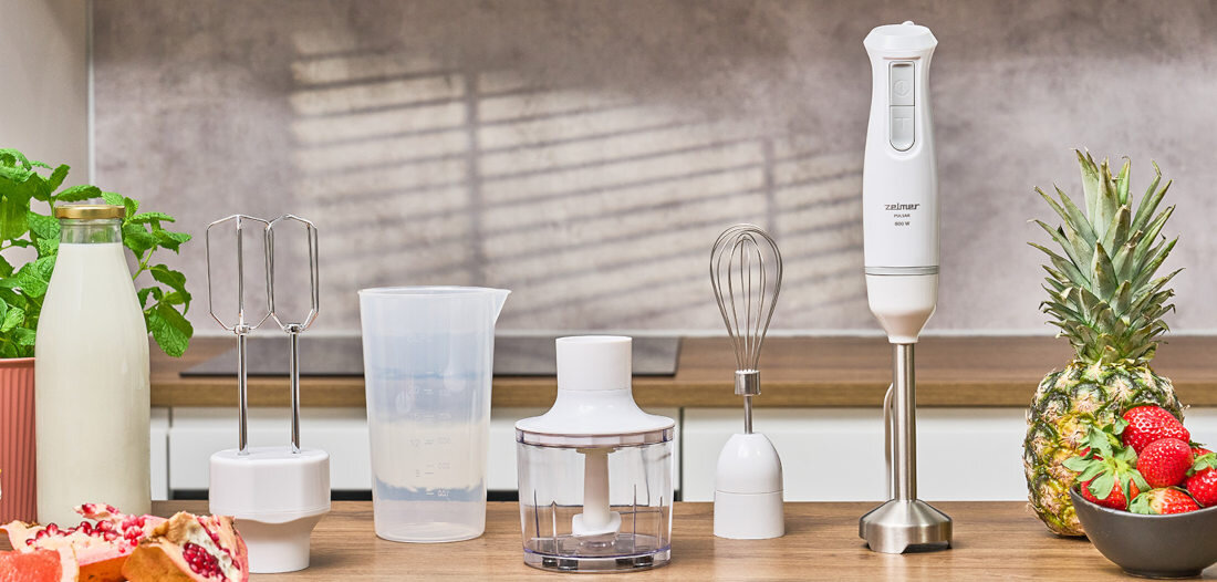 Blender ZELMER Pulsar Deluxe Max ZHB4563S Rozbudowane akcesoria kubek z miarką