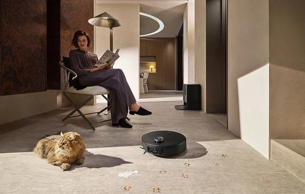 Robot sprzątający MOVA V50 Ultra Czarny orientacja w przestrzeni system nawigacji FlexiRise™ SmartSight AI 200 typów przeszkód porządek w całym domu