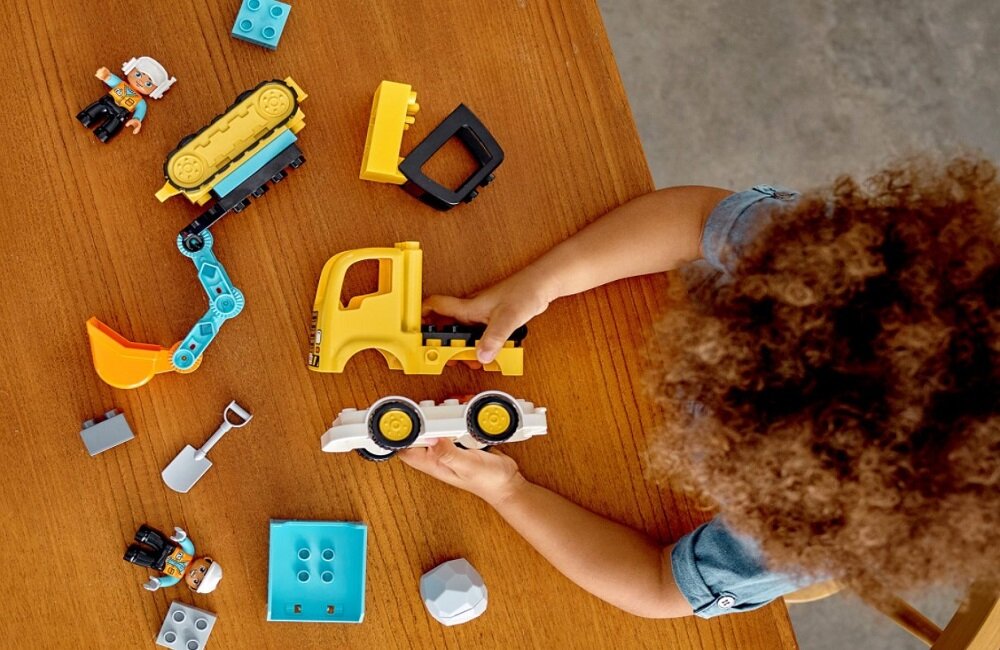 LEGO Duplo Ciężarówka i koparka gąsienicowa 10931 Wspaniały prezent 