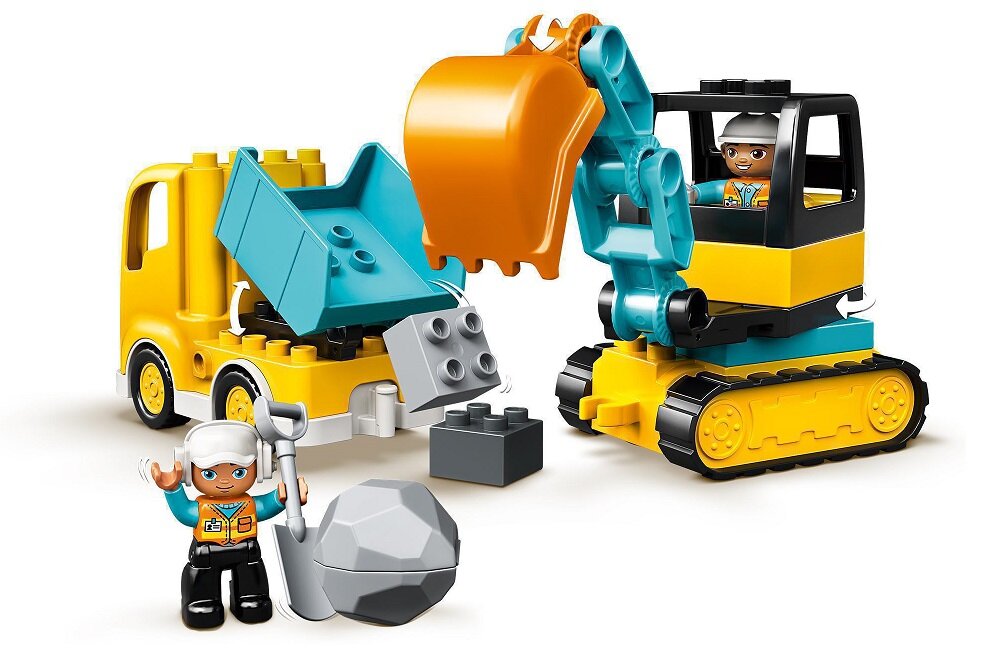 LEGO Duplo Ciężarówka i koparka gąsienicowa 10931 Gwarancja bezpiecznej zabawy