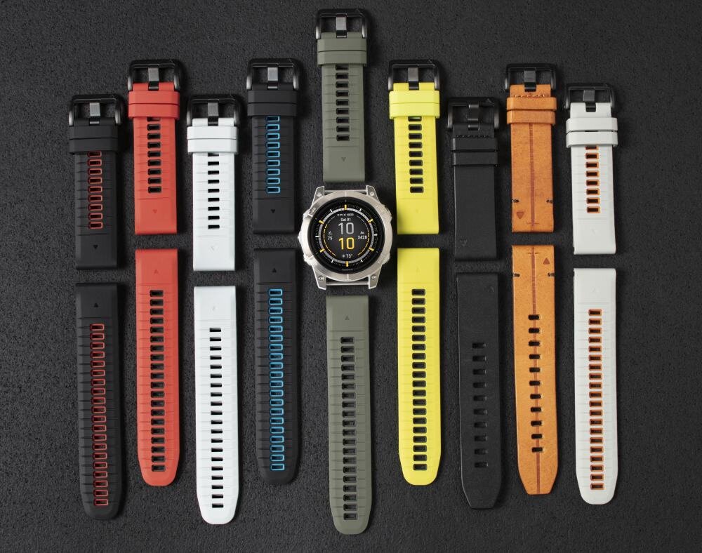 Zegarek sportowy GARMIN Epix Pro ekran bateria czujniki zdrowie sport pasek ładowanie pojemność rozdzielczość łączność sterowanie krew puls rozmowy smartfon aplikacja 