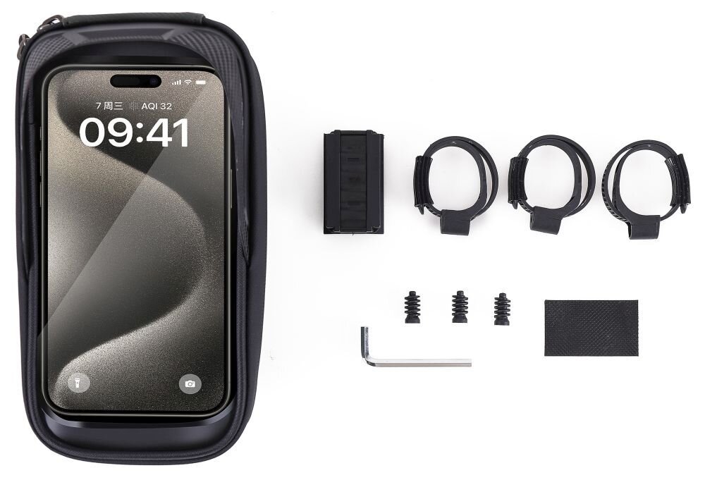 Torba rowerowa na ramę WILDMAN E12X zestaw na białym tle