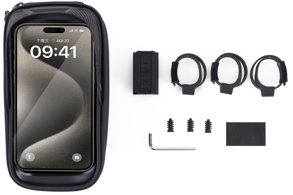 Torba rowerowa na ramę WILDMAN E12X zestaw na białym tle