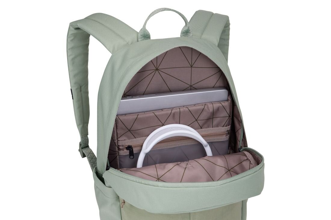 Plecak Thule Gauntlet Sleeve z przegrodą na laptop i słuchawki pokazuje uporządkowane wnętrze podczas pracy mobilnej i nauki  