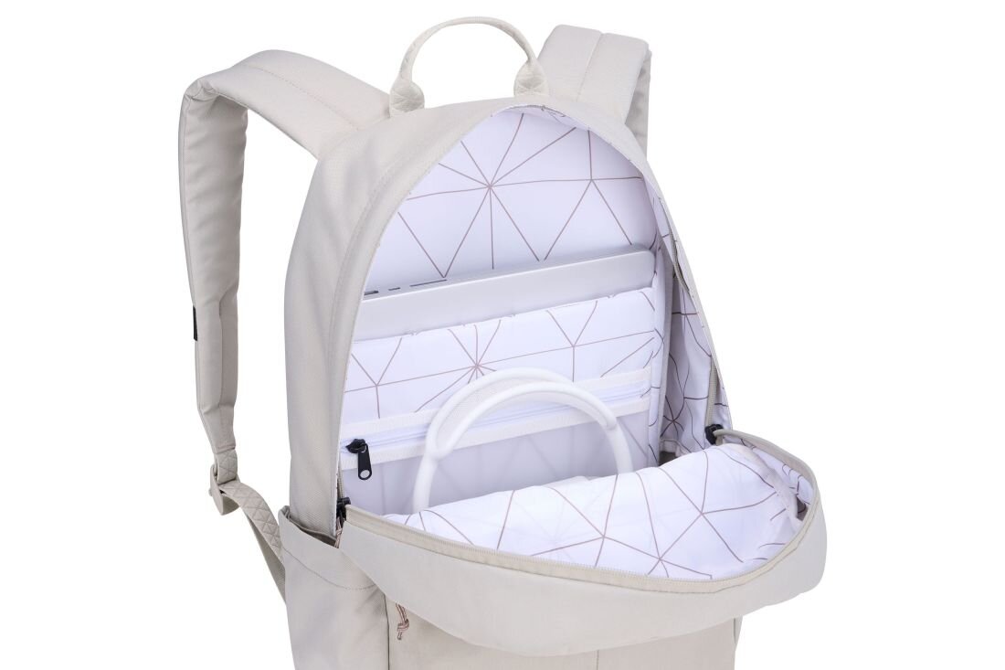 Plecak Thule Gauntlet Sleeve z przegrodą na laptop i słuchawki pokazuje uporządkowane wnętrze podczas pracy mobilnej i nauki  