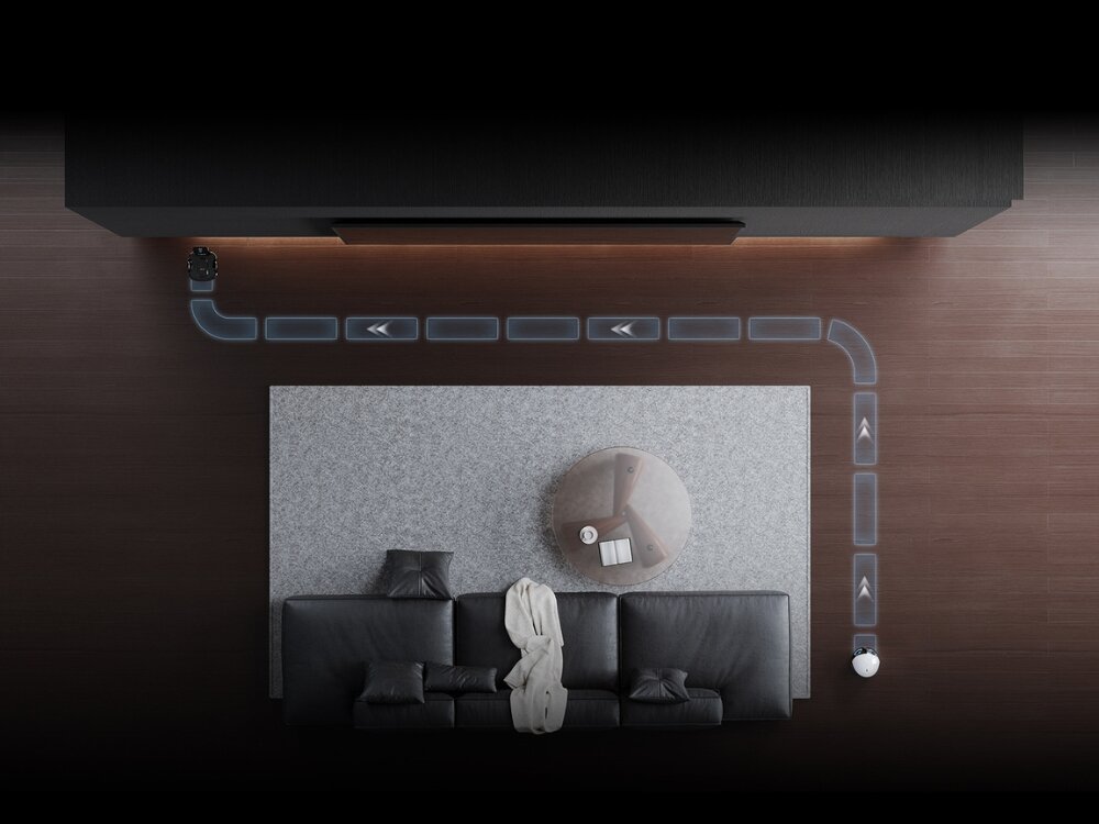 Inteligentny robot ENABOT Ebo Air 2 Plus Szary trasa robota do stacji ładowania bateria 5000 mah 10 godzin czuwania 4 godziny ciągłej pracy samoczynnie wraca do stacji ładującej ładowanie