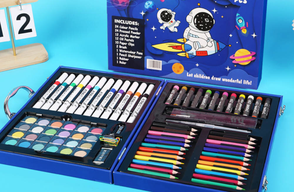 Zestaw kreatywny EXTRALINK Astronauta do malowania EX.26972 (88 elementów) wygląd design prezentacja wizualizacja inspiracja dla małych twórców