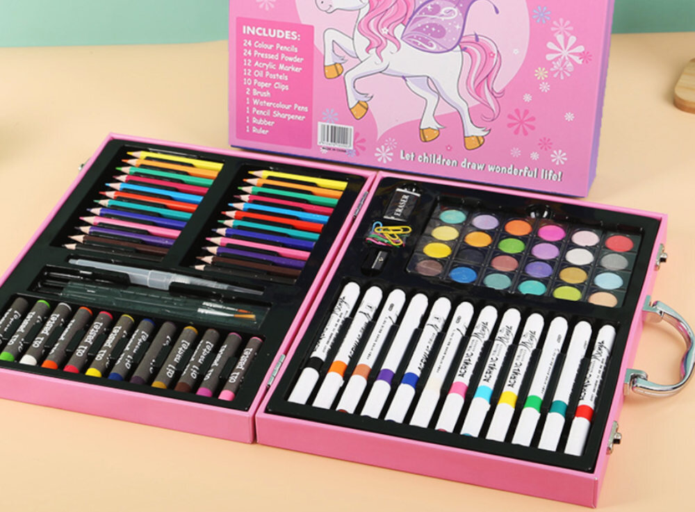 Zestaw kreatywny EXTRALINK Jednorożec do malowania EX.26989 (88 elementów) wygląd design prezentacja wizualizacja inspiracja dla małych twórców